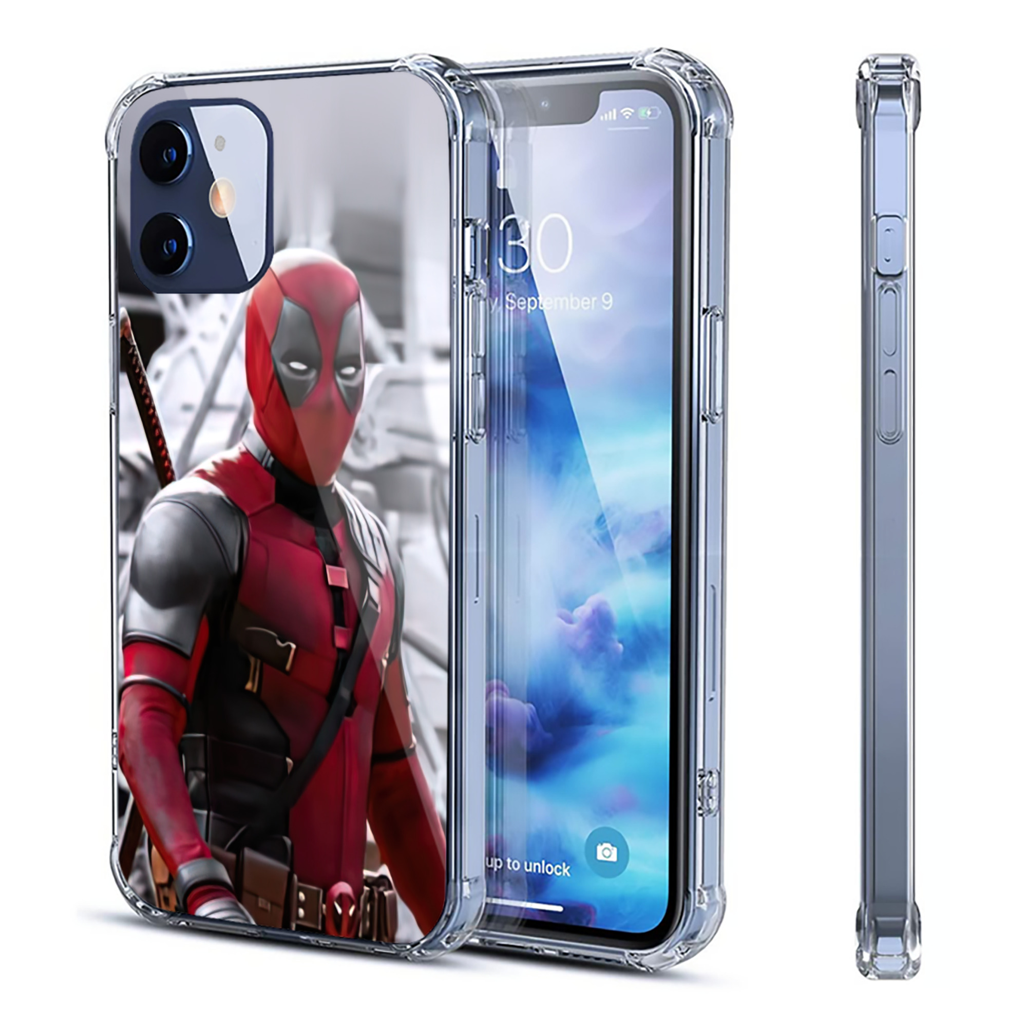 （画像用） Deadpool デッドプール 【iPhone 12シリーズ対応】透明スマホケース（クリアソフトケース）
